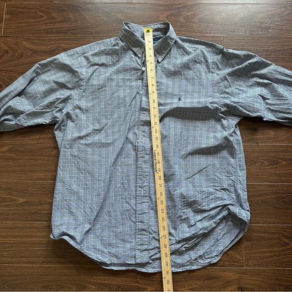 Ralph Lauren Blue Checkered Button-Down Shirt - Picture 5 of 6